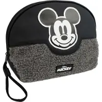 Cerda Disney Reistasje, Toilettasje - Combinatie van Prachtig Kunstleder en Wol - Mickey Mouse - Disney (19x28x6 cm)