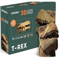 Cartonic - T-Rex- 3D Puzzel-Speelgoed- Puzzel-DIY- Creatief- Karton- Kinderen en volwassen- 3D- puzzel-