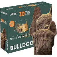 Cartonic - 3D puzzel- Bulldog- 3D- Puzzel- Speelgoed- kinderen- DIY- cadeau- Dieren-hond