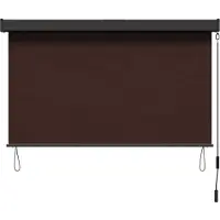 vidaXL Rolgordijn Bruin 60 x 250 cm Stof en Aluminium