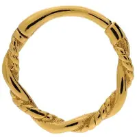 Lucardi - Dames Stalen goldplated helixpiercing - Piercing - Staal - Goudkleurig