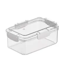 Snq Groente- en fruitbewaarbox voor de koelkast - Transparant - Multifunctionele voedselbereidingscontainer - ook geschikt voor de vriezer - Afmetingen 17 x 8 x 10 cm