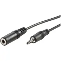 Roline audio verlengkabel 3,5mm M/F, zwart, 3 m