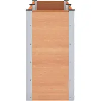 vidaXL Verhoogde plantenbak Bruin 200 x 50 x 91 cm WPC en Aluminium