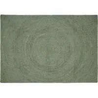 vidaXL Vloerkleden Olijfgroen 200 x 290 cm Jute