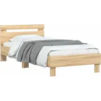 vidaXL Bedframe Sonoma Eiken Bewerkt hout