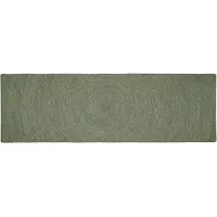 vidaXL Vloerkleden Olijfgroen 80 x 200 cm Jute