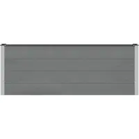 vidaXL Verhoogde plantenbakken, 2 stuks, zwart, 200 x 30 x 72 cm, van WPC en aluminium