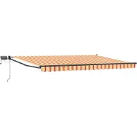 vidaXL Handbediende luifel met LED's Multikleur 4,5 × 3 m