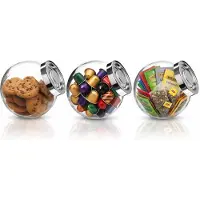 Bormioli Rocco Glazen Voorraadpot / Snoeppot Pandora - ø 18 cm / 2 Liter - 3 stuks