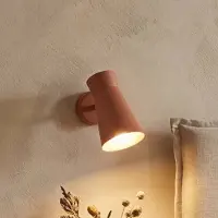 Argon Wandlamp Lotta, dimbaar, terracotta, Woon-/ Eetkamer, metaal, wandlamp