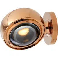 Loom Design LED-wandlamp Optic, dimbaar, messing / goud, Woon-/ Eetkamer, Aluminium, Modern, LED wandlamp