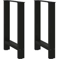 vidaXL Eettafelpoten 2 st 60x(72-73) cm staal zwart