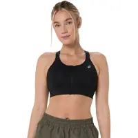 Asics - Women's Road Combination Zip Bra - Sportbeha 70 - Cup: C, zwart
