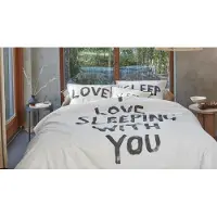 Vt wonen Dekbedovertrek vtwonen Love Sleep Natural Katoen-200 x 200 / 220 cm | 2-Persoons