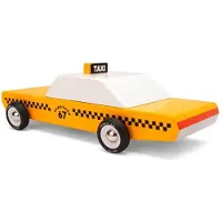 Candylab Toys houten speelgoedauto Candycab - Americana taxi klassieker.