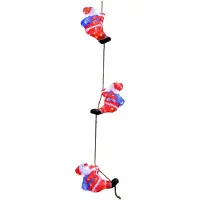 Deuba Kerstversiering Kerstfiguren LED Acryl Kerstman Trio