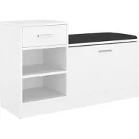 vidaXL Schoenenbank 94,5x31x57 cm bewerkt hout wit