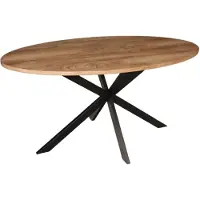 Lizzely Garden & Living Eettafel ovaal 160cm Rato lichtbruin ovale tafel