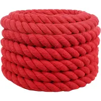 vidaXL Touw Rood 6 x 6 x 500 cm Katoen