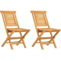 vidaXL Tuinstoelen inklapbaar 2 st 47x63x90 cm massief teakhout