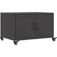 vidaXL Salontafel 68x50x43,5 cm staal zwart