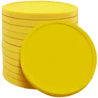 Combicraft blanco recycle munt gemaakt van biologisch afbreekbaar aardappelzetmeel - geel - Ø 29mm - verpakking 500 stuks