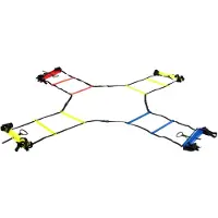 Megaform Trainingsladder vierzijdig - snelheid en coördinatie - Cross-over agility ladder