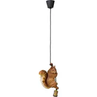 Kare Hanglamp Squirrel, dimbaar, bruin / roest, Woon-/ Eetkamer, Kunststof, Modern, hanglamp