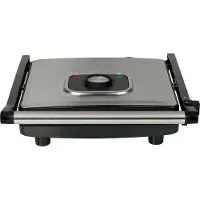 Tristar Contact grill – Panini Grill XL Grote Bakplaat Groot - Regelbare thermostaat - tosti apparaat– Zwart/RVS - multifunctioneel- contactgrill