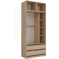 Vicco Elmo Kledingopslagkast – 50 x 40 cm Set van 3 Sonoma