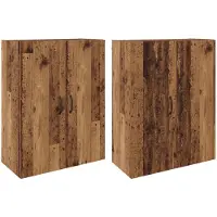 vidaXL Wandkast, 2 stuks, gerecycled hout, 69,5 x 34 x 90 cm, houtvezel