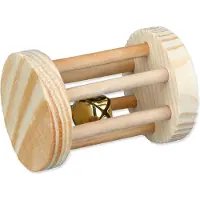 Trixie Speelrol Hout Met Bel 7 X 5 Cm