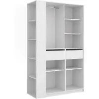 Vicco Elmo Kledingopslagkast – 50 x 200 cm Set van 2 Wit