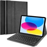 Just in Case tablet Hoes met Toetsenbord geschikt voor iPad 11 (2025) 11 inch / 10e generatie (2022) 10.9 inch - QWERTY Portuguese Bluetooth Keyboard Case - Zwart