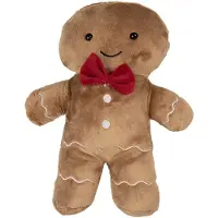 Clayre & Eef Sierkussen Gingerbread man 20x5x35 cm Bruin Polyester