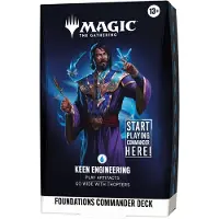 Magic the gathering Magic: The Gathering Foundations Commander Deck - Keen Engineering | 100-Card Starter Commander Deck + Accessories