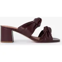 Sissy-Boy Donkerbruine Leren Sandalen Met Hak | Maat: 39