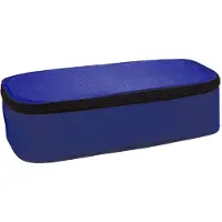 Soho - Luxe Etui Bakmodel XL - Pennenzak - Penetui - Voorzien van dubbelvak - Met interne organizer - 24x12cm - GB STREET - Blauw