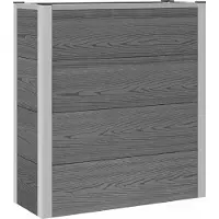 vidaXL Verhoogde plantenbak Grijs 75 x 30 x 82 cm WPC en Aluminium