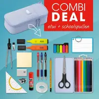 Soho - Etui XL + Vulling - Grote etui met diverse opbergmogelijkheden - Inclusief complete vulling - In 1 klik klaar voor het nieuwe schooljaar - GB Pastel - Blauw