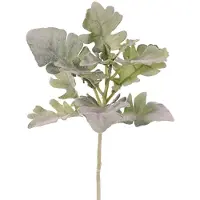 Top Art - Zilverkruiskruid Dusty Miller met 14 geflockte bladeren 4...