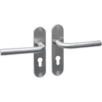 Intersteel deurklink Luzern basic op ovaal schild 185x41mm PC55 rvs