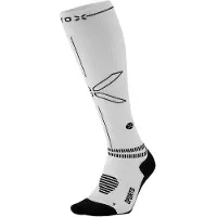 STOX sports knee high socks men compressiekous heren wit-zwart