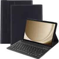 Just in Case tablet Hoes met Toetsenbord geschikt voor Samsung Galaxy Tab A9 Plus - QWERTY Spanish Bluetooth Keyboard Case - Zwart