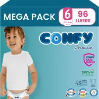 Confy Premium - Luiers Maat 6 (15+kg) - 96 Luiers - Mega Pack