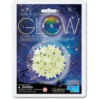 4M Glow In The Dark Stickers - Mini-Sterren - 60 Sterretjes - Muurdecoratie Kids - 3 Jaar