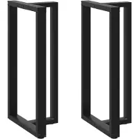 vidaXL Bartafelpoten 2 st T-vormig 60x35x(110-111) cm staal zwart