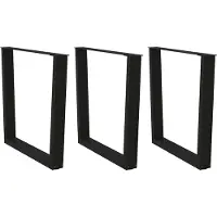 vidaXL Eettafelpoten 3 st V-vormig 90x(72-73,3) cm staal zwart