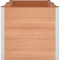 vidaXL Verhoogde plantenbak Bruin 250 x 100 x 91 cm WPC en Aluminium